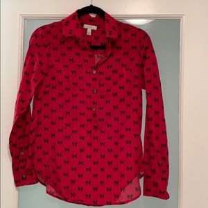 J. Crew Blouse - Bow Pattern